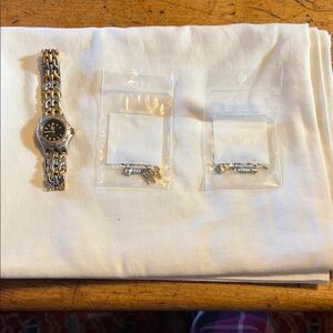 Two-Tone Black Dial Women's Bracelet Watch